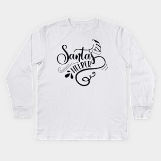 Santas Helper Kids Long Sleeve T-Shirt